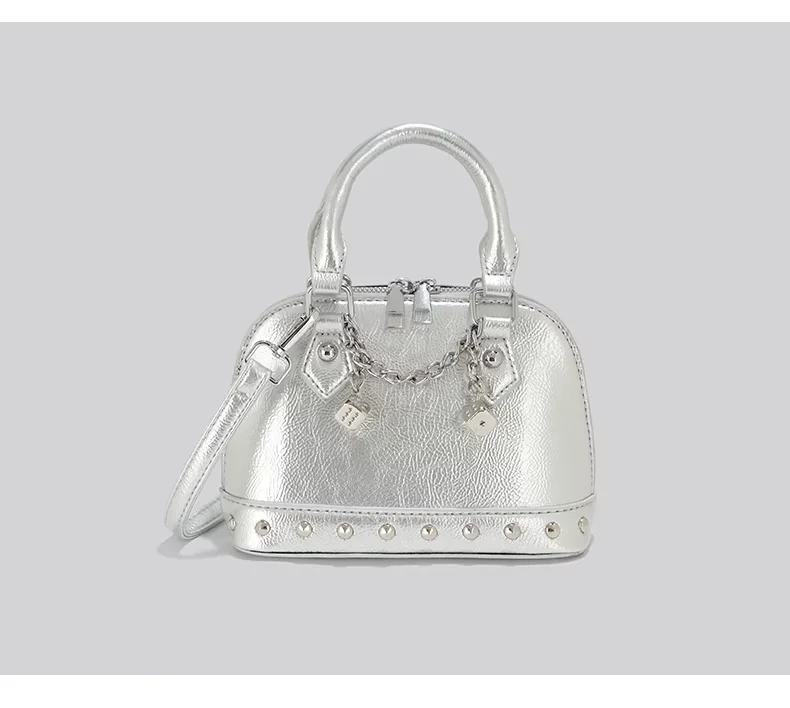 

Japanese Original Girl Wind Mine Series Lolita Chain Shell Bag Handbag Crocodile Embossed Love Rivet Messenger Bags for Women