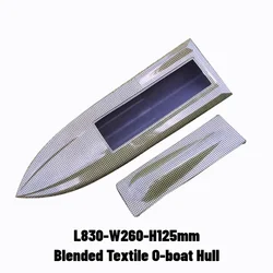 L830-W260-H125mm Blend Textile O Boat Hull, Bottom Thickening,Extract Vacuum RC Speedboat Brushless Electric Model Boat