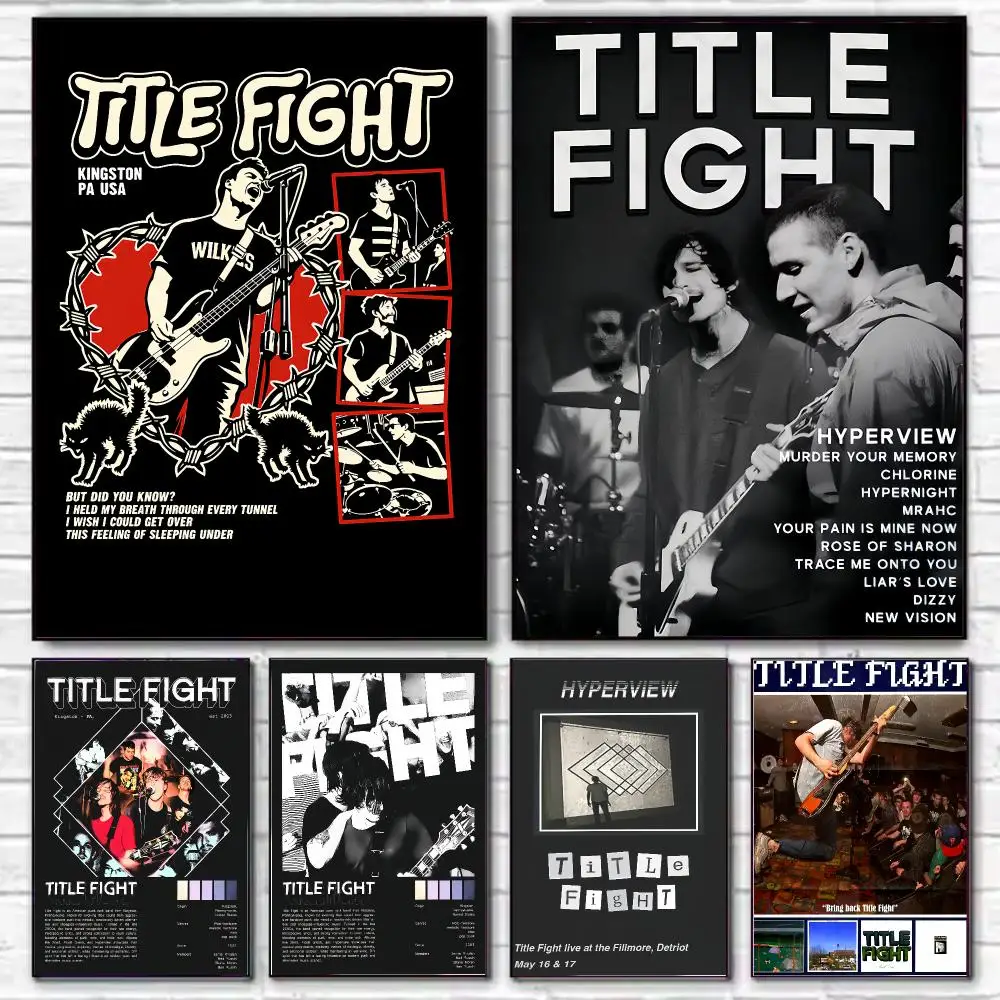 Band T-Title Fight Poster Stylish Wall Art Print for Living Room Bedroom Study Office Café Home Decor Modern Gift