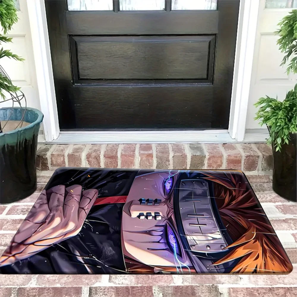 

Коврик для двери с принтом «Аниме: Сцена с Риннеганом и молниями», нескользящий, моющийся, для входа, для дома и улицы, для декора интерьера