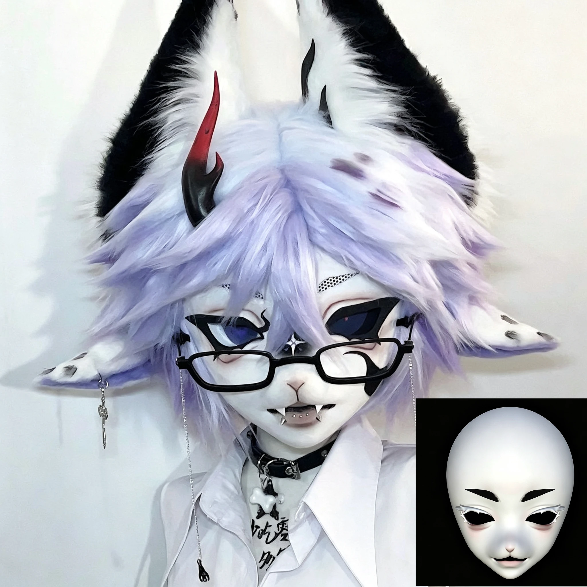 Kigurumi Base Mask Skull Beginner's Entry Beast Outfit Neutral Handsome Guy Cos Accessories OC Head Shell