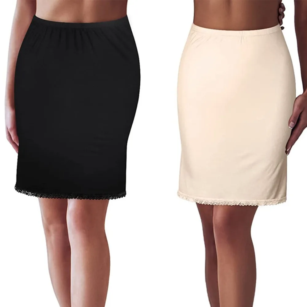 

Lace Flower Women Short Petticoat A-line Thin Safety Underskirt Slips Base Of Petticoat Prevention Security