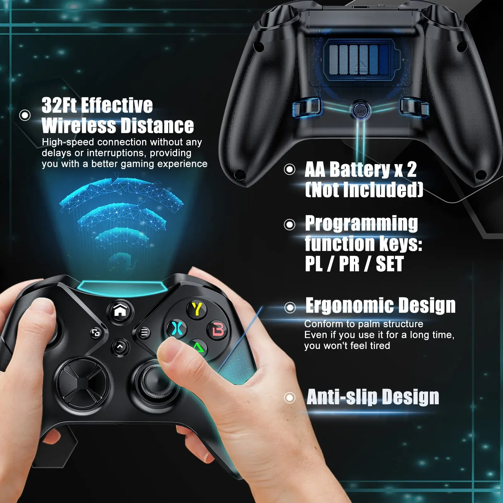 وحدة تحكم لاسلكية لأجهزة Xbox ONE/Xbox one S/X Series Consoles/Android/PC عصا التحكم في الألعاب 6 محاور مستشعر الدوران Turbo Func Gamepads