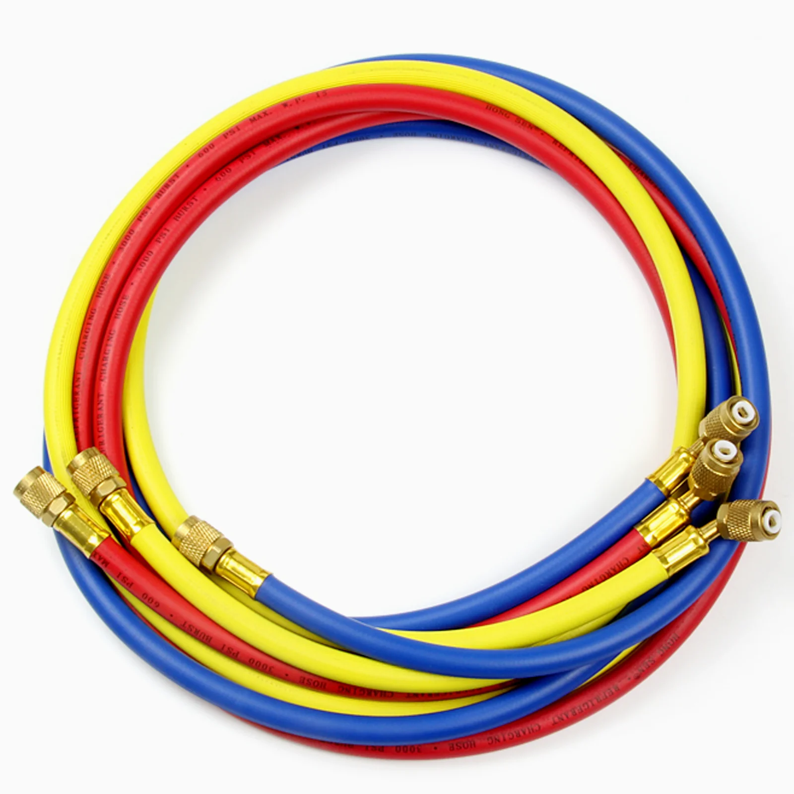 

Refrigerant Charging Hose 500-25000PSI 1/4" Thread Fits for R12 R22 R134A Car Air Conditioning HVAC Charging Manifold Gauge