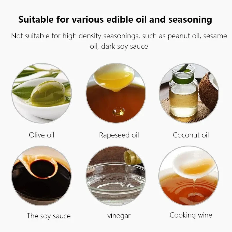 1PCS Black Transparent Kitchen Oil Bottle Cooking Oil Spray Olive Oil Bottle Fitness Barbecue Spray Oil Dispenser Household image 4