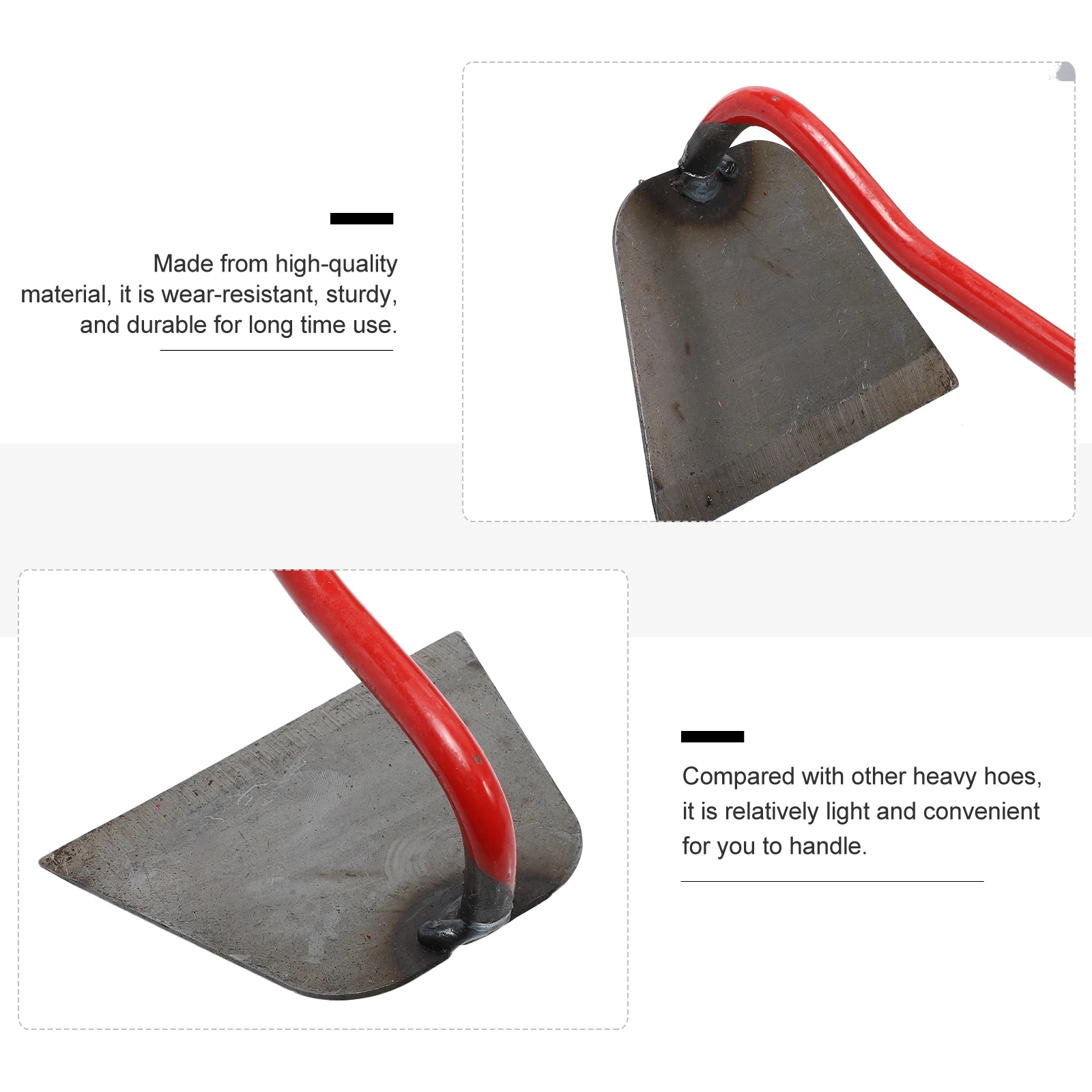 

Handheld Practical Garden Hoe Durable Smooth Handle Weeding Planting Outdoor Gardening Tool Small Hoe Hand Plow