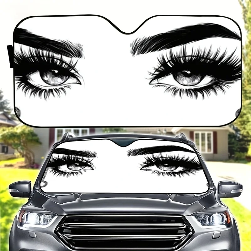 1Pcs Windshield Sun Shade For Car, Vibrant Design, Easy Installation Shade