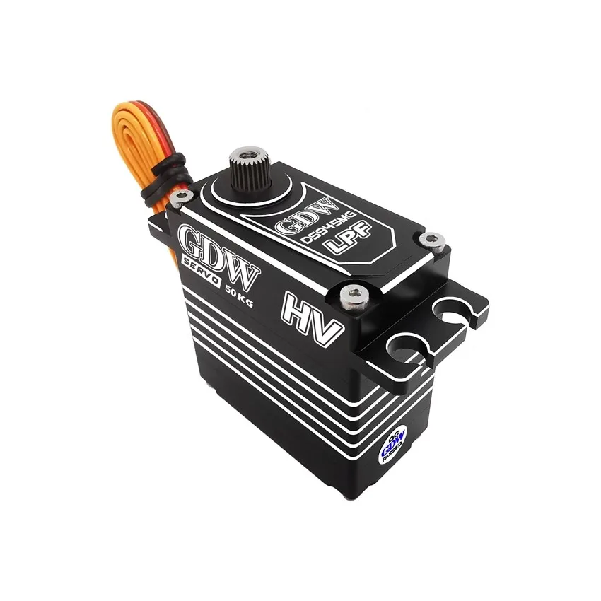 Gdw rc servo ds945mg 50kg hoch drehmoment voll metall gehäuse stahl getriebe digitaler kernloser motor für rc auto starr flügel turbo jet uav roboter