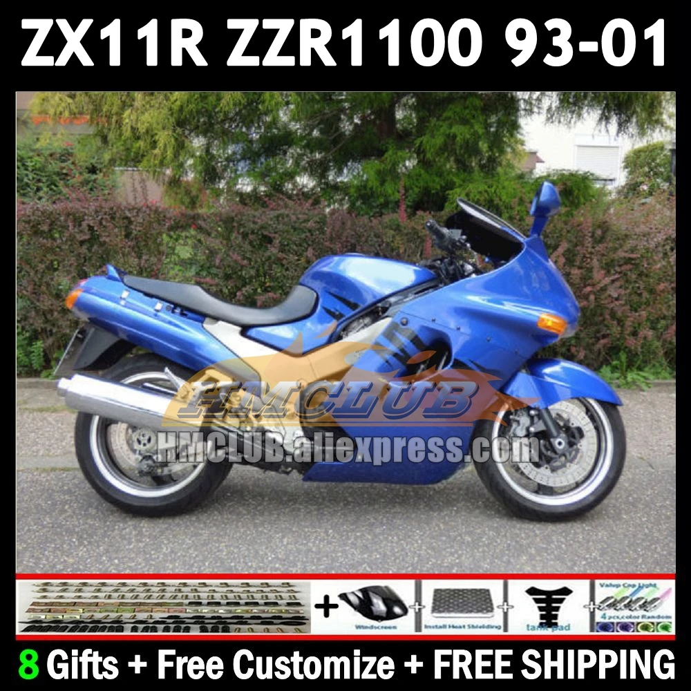 ZX11 For KAWASAKI NINJA ZX-11R ZZR 1100 ZX stock blue 11 11R 174No.110 ZZR1100 ZX11R 93 94 95 96 97 1998 1999 2000 2001 Fairing