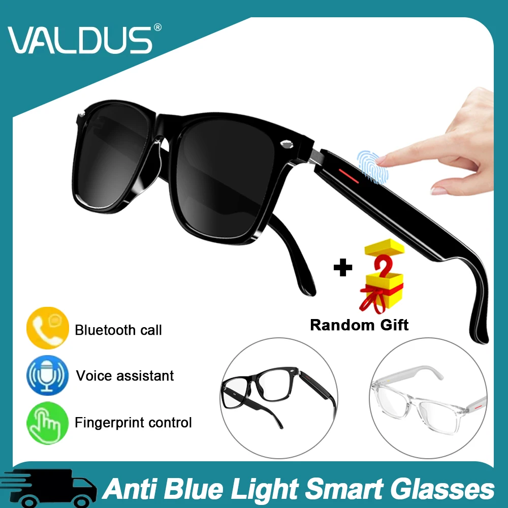 VALDUS New Smart Glasses Man Woman Bluetooth Call HIFI Music Outdoor Sports Headphones Sunglasses For Google Glasses ios Andiod
