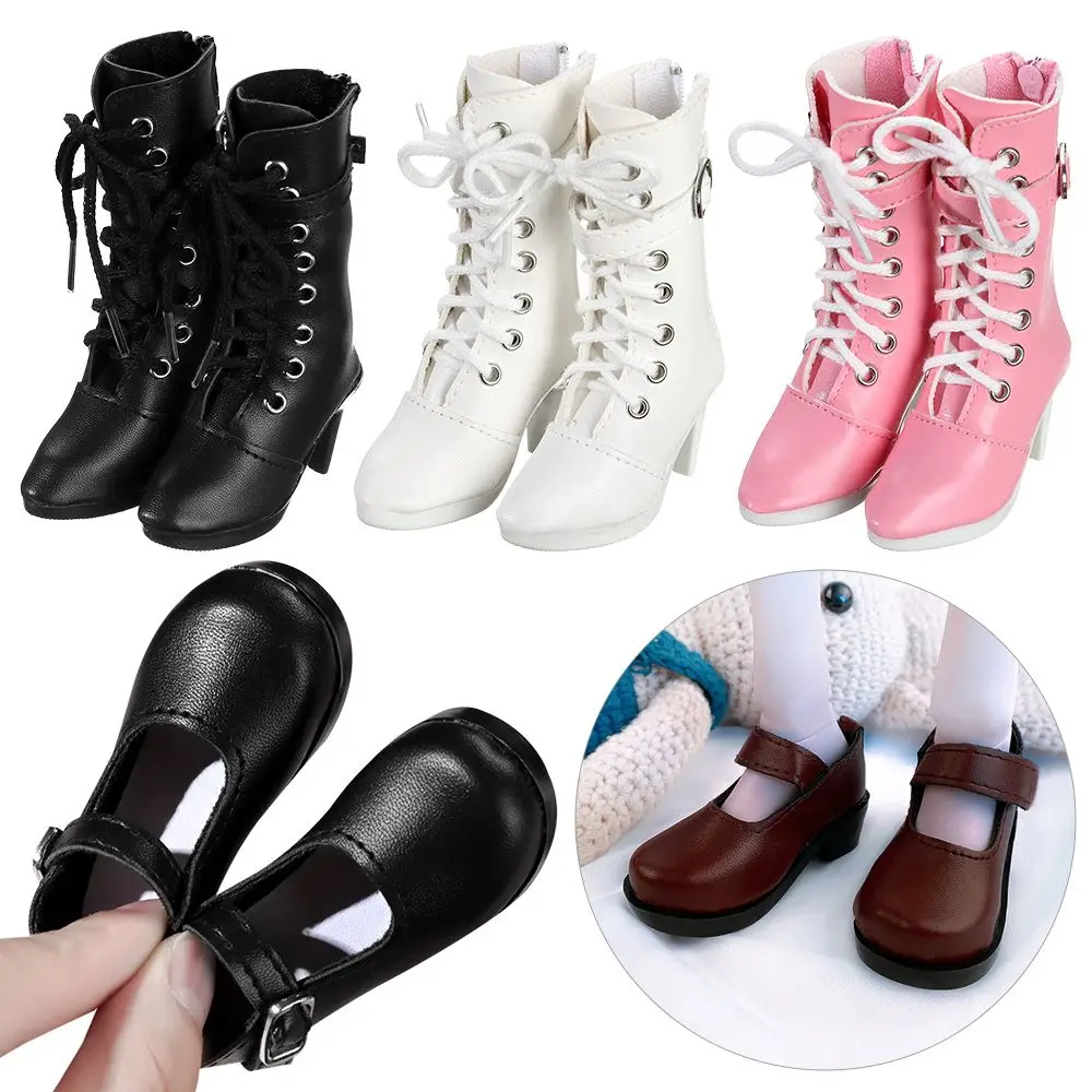 PU Leather 5 Styles 7.8CM  Wearing 60cm  Boots Play House Accessories Differents Color Fabric Shoes