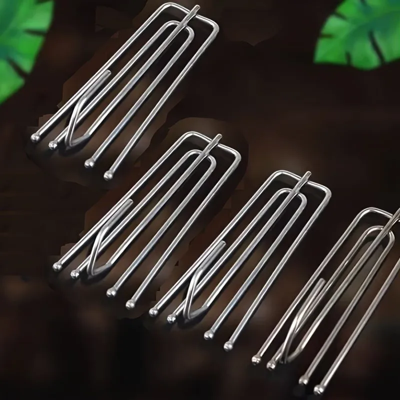 Firm Non-Shift Hold Pleat Drapery Hooks, 42 pcs, Home Elegant Window Decor, Stainless Steel Material for Living Room Curtains