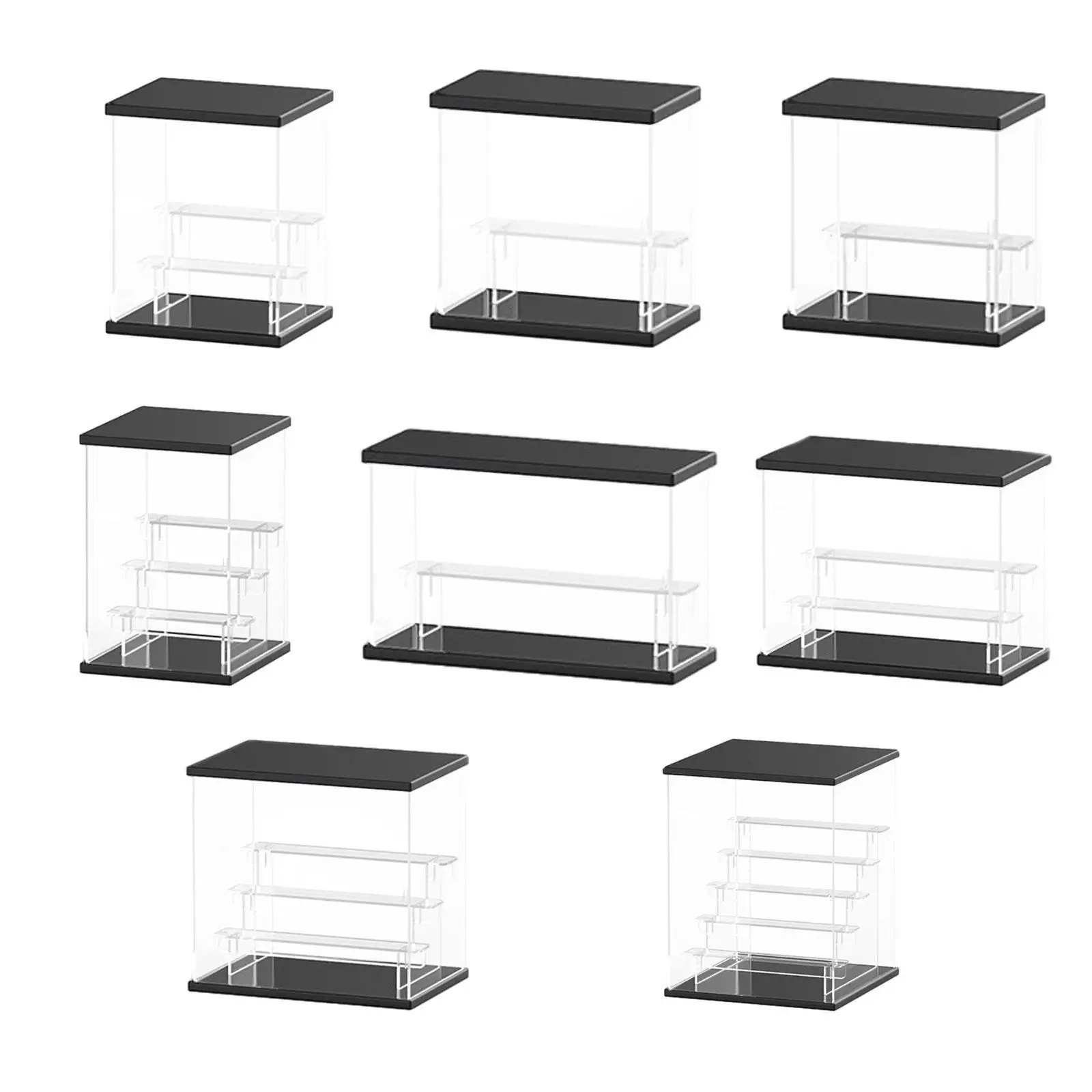 Acrylic Display Case Storage Display Box for Countertop Miniature Figurines