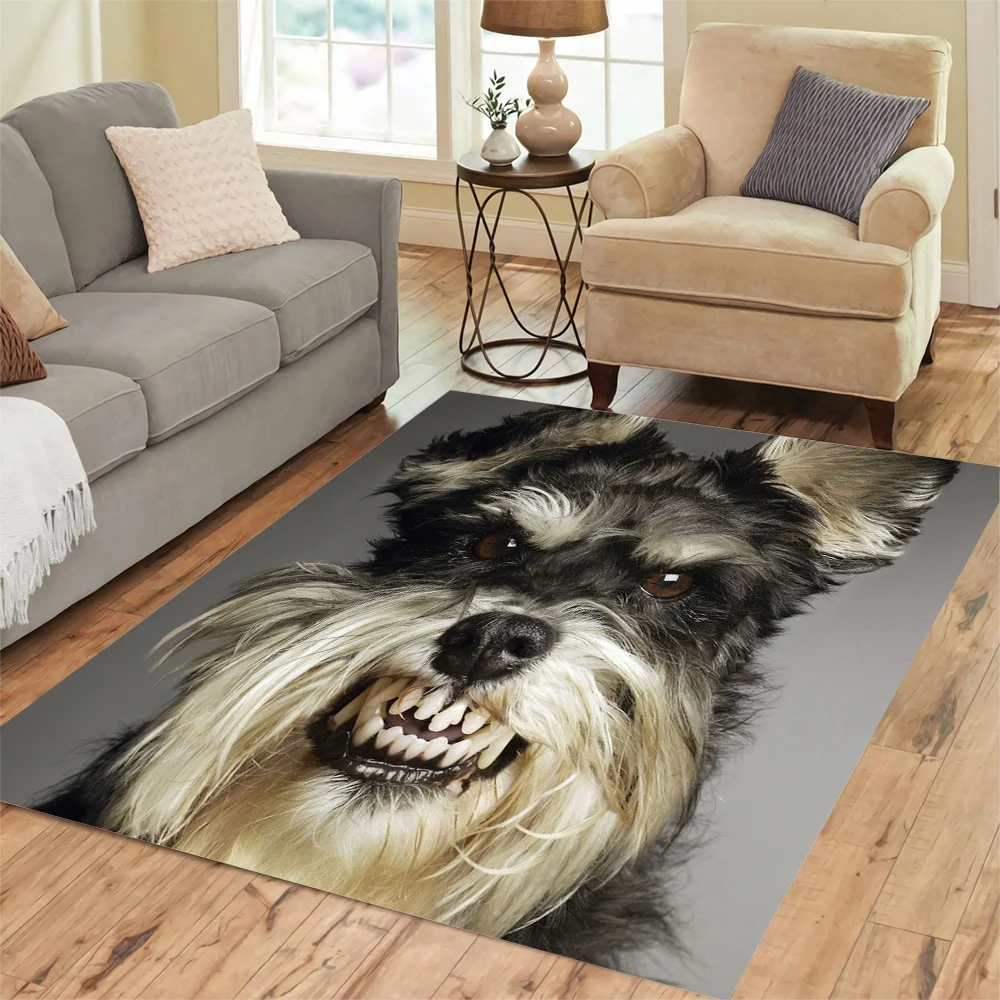 CLOOCL New Trendy Carpet Labrador Pattern One-Side Printing Rug for Living Room Cute Funny Animal Carpet Flannel Floor Mat