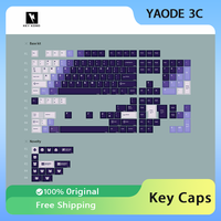 Keykobo Studio Artlife Key Cap Set Cherry Profile ABS Doubleshot Gradient Purple Keycaps Fit MX Gaming Mechanical Keyboard Gifts