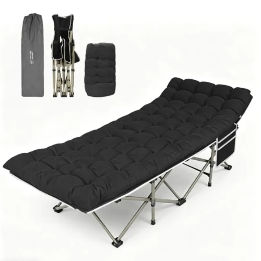 

Camping Cot for Adults: 32 Wide Portable Cot Bed with Padded Mattress, Foldable Sleeping Cot for Outdoor, Travel, Tent, Day Bed