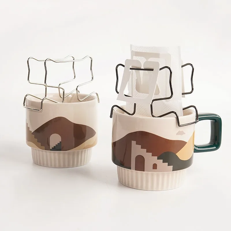 Picture 3: 1/3/5pcs Coffee Cup Drip Filter Paper Bag Holder Stainless Steel Reusable Holder Drip Bag Holder Coffee Accessories PTKFQJ03