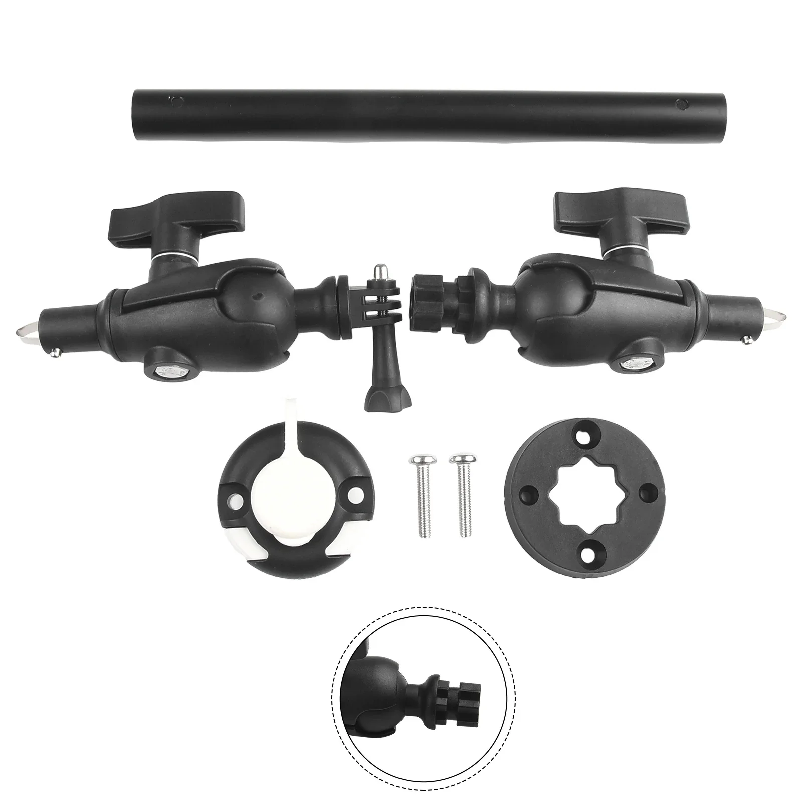 

Marine Boat Camera Bracket, Canoe Camera Mount Base, Nylon Aluminum Camera Mount Kit, Easy to Install, Adjustable Angle