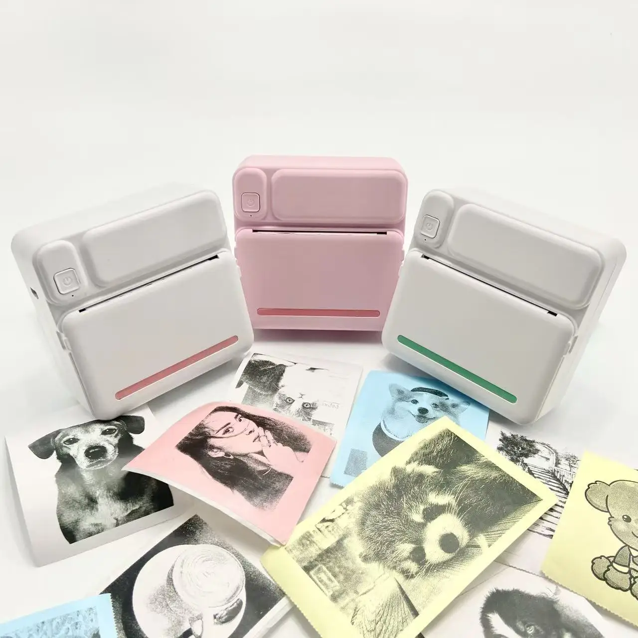 

Smart Compact Portable Wireless Mini Thermal Printer Kit, USB Charging for Photo & Label Printing, Includes USB Cable & Inkless