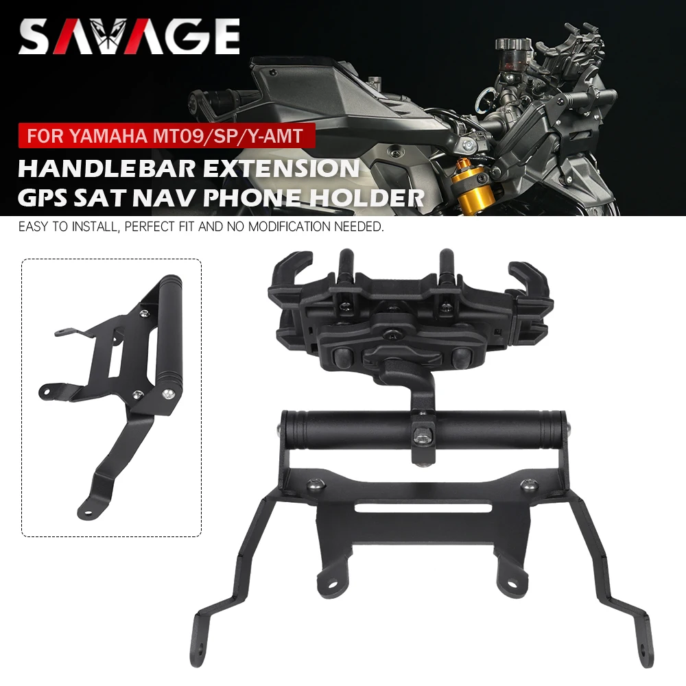 

MT-09/SP/Y-AMT 2024 2025 мотоциклетный кронштейн с GPS-навигацией, удлинитель руля для YAMAHA MT09SP MT09, держатель для телефона, опорная планка
