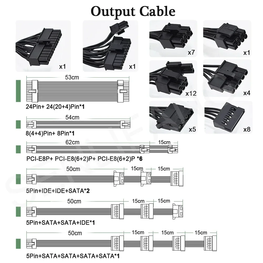 Imagem -06 - Módulo Completo Mineração Fonte de Alimentação 2000w 1800w Suporte Gpu Ethereum Etc Rvn Atx pc Psu para Btc Miner Machine Novo