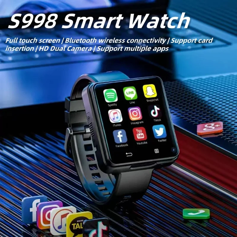 

New S998 4g Smart Watch 2024 Watches For Men Women With Bluetooth Wifi Android Sim Waterproof Camera Outdoor Smartwatch For