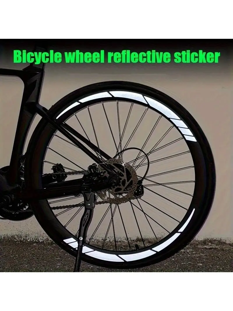 AliExpress NONE 8, road car reflective sticker mountain bike rim decoration, bicycle waterproof wheel group sticker, bicycle knife ring wheel