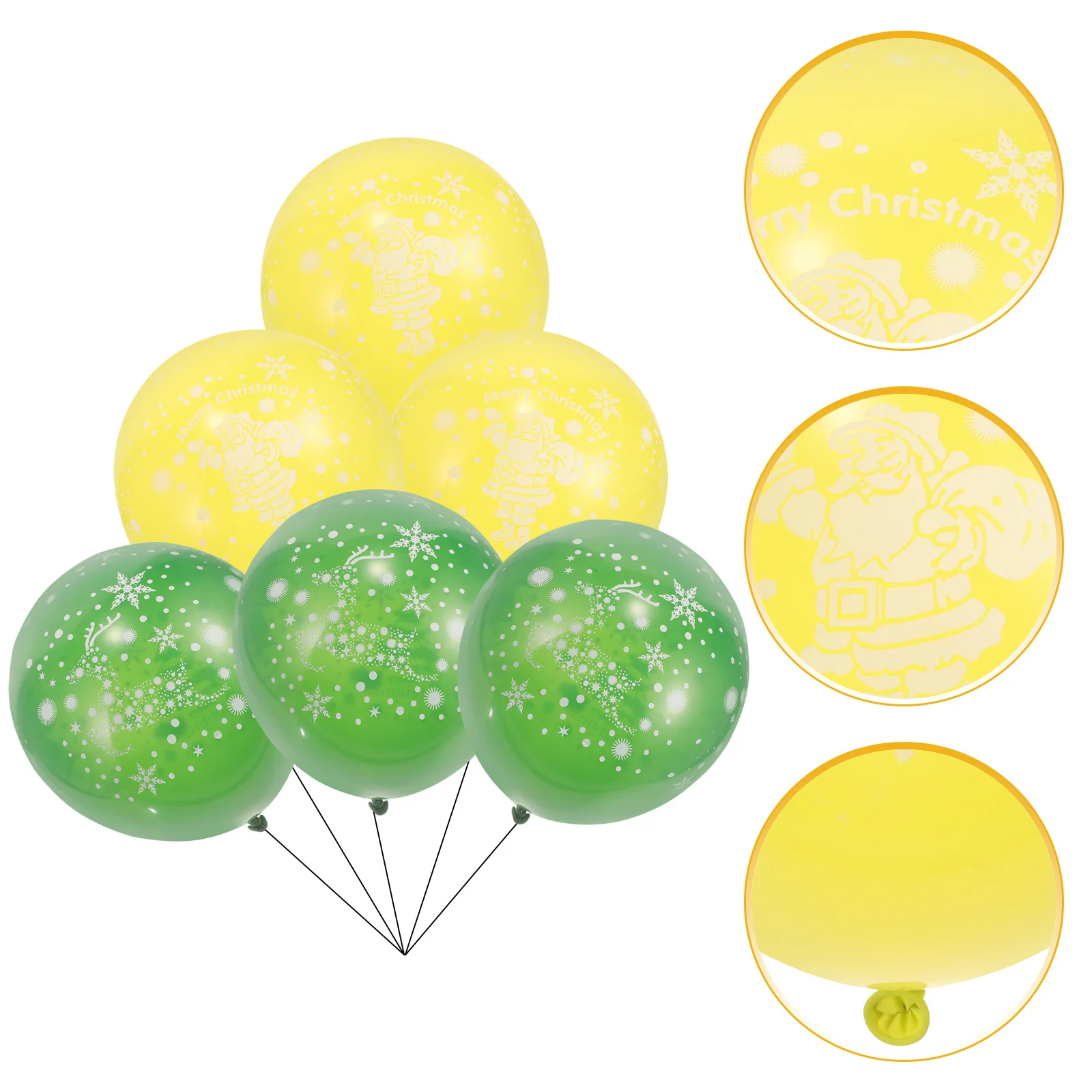 

100Pcs Christmas Latex Balloons Set Bright Colorful Printing Safe Perfect for Party Decorations Photo Props