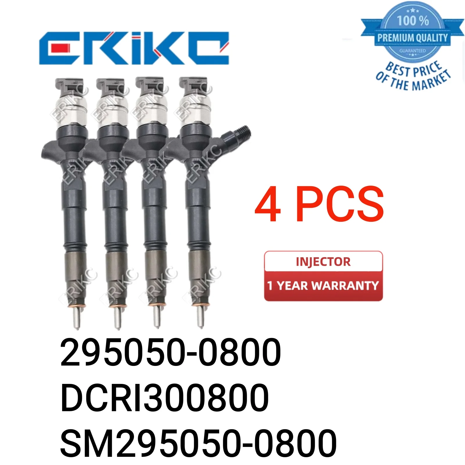 4 PCS 295050-080# Fuel Diesel Injector 23670-0L110 23670-30420 23670-09380 23670-39425  Injections 295050-0800 for Toyota