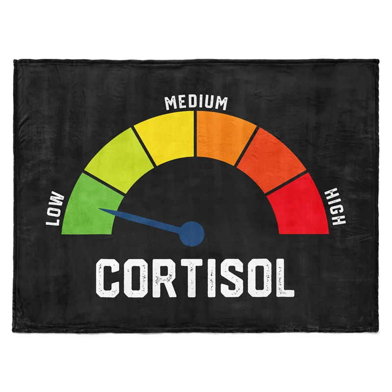 Aertemisi Low Cortisol Levels Throw Blanket Stress Humor Funny Meme Soft Fleece Blanket for Couch Bedroom