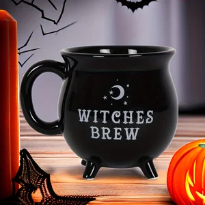 Mug cà phê phù thủy, ly gốm, ly mùa hè mùa đông, quà tặng sinh nhật 350ml, 11,8oz, 1 % 8 Cup Halloween bán hàng chính - 1