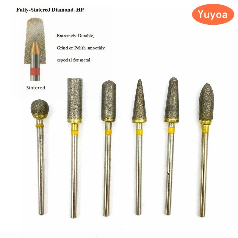 

5pcs High Quality Fuly- Sintered Diamond HP Polisher Grinder for Polishing Trimming Drill 2.35mm Shank Dental HP Polishing Burs