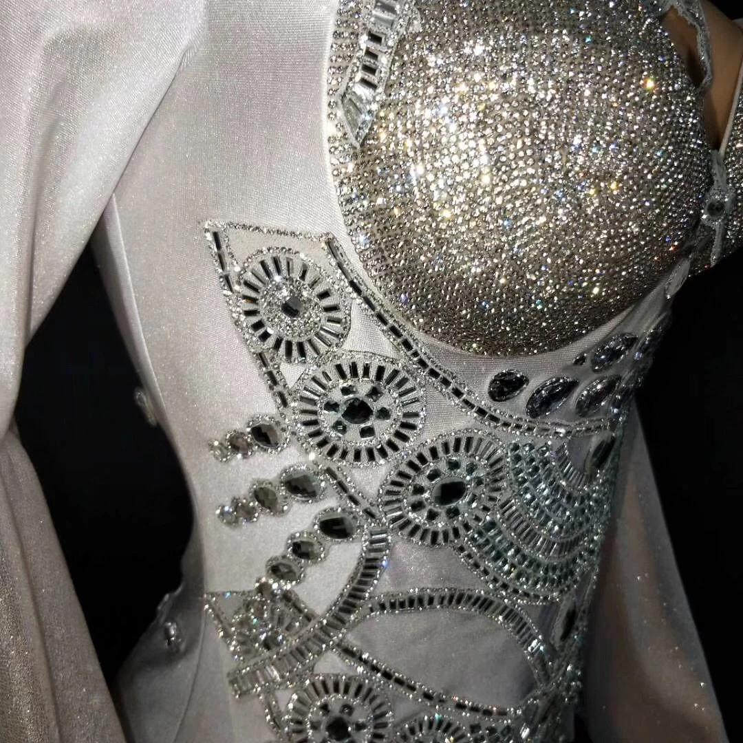 Rhinestone Headwear ยาวผลกําไรในรอบชุด Hook ดอกไม้ Hollow ชุดมินิเซ็กซี่อุปกรณ์เสริมชุดราตรีเครื่องแต่งกายชุด