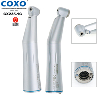 COXO Dental Fiber Optic Low Speed Handpiece Contra Angle Handpiece Push Button Internal Water Spray E Type Fit NSK KAVO