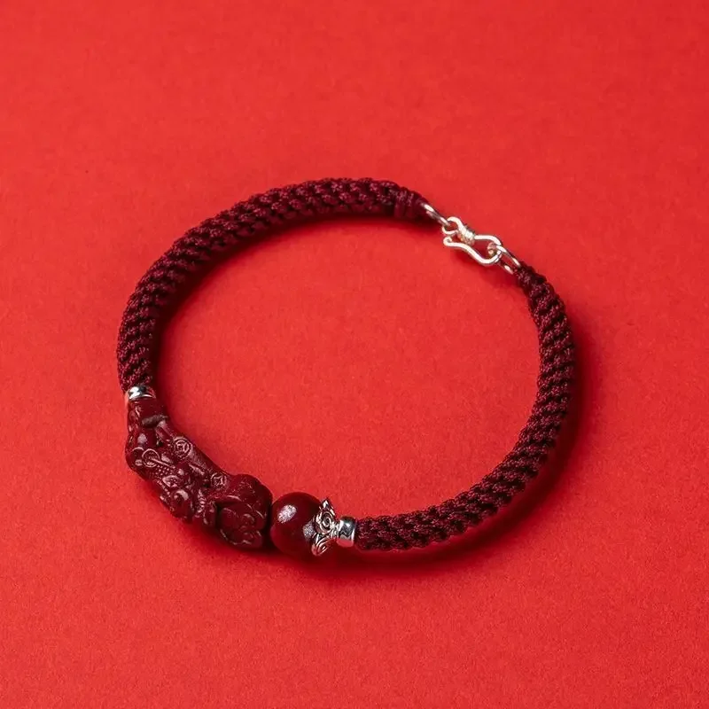 Kirin Blessed-Bracelet en ULrouge pour homme et femme, bracelet tissé à la main, bonne ULà main porte-bonheur, cette année de vie