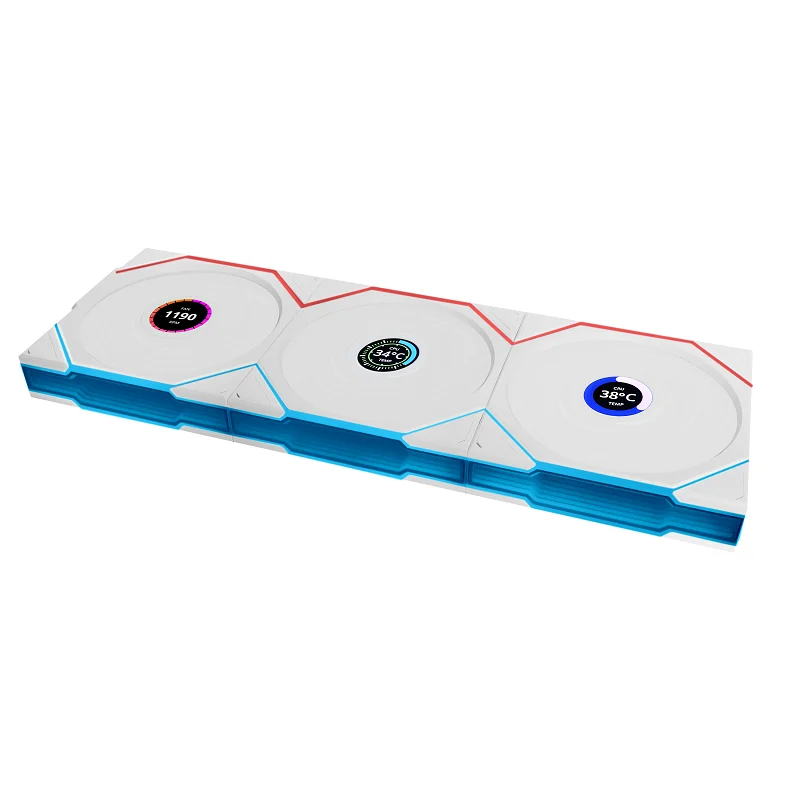 Lian-Li UNI FAN TL Wireless LCD 140 حزمة واحدة بدون وحدة تحكم