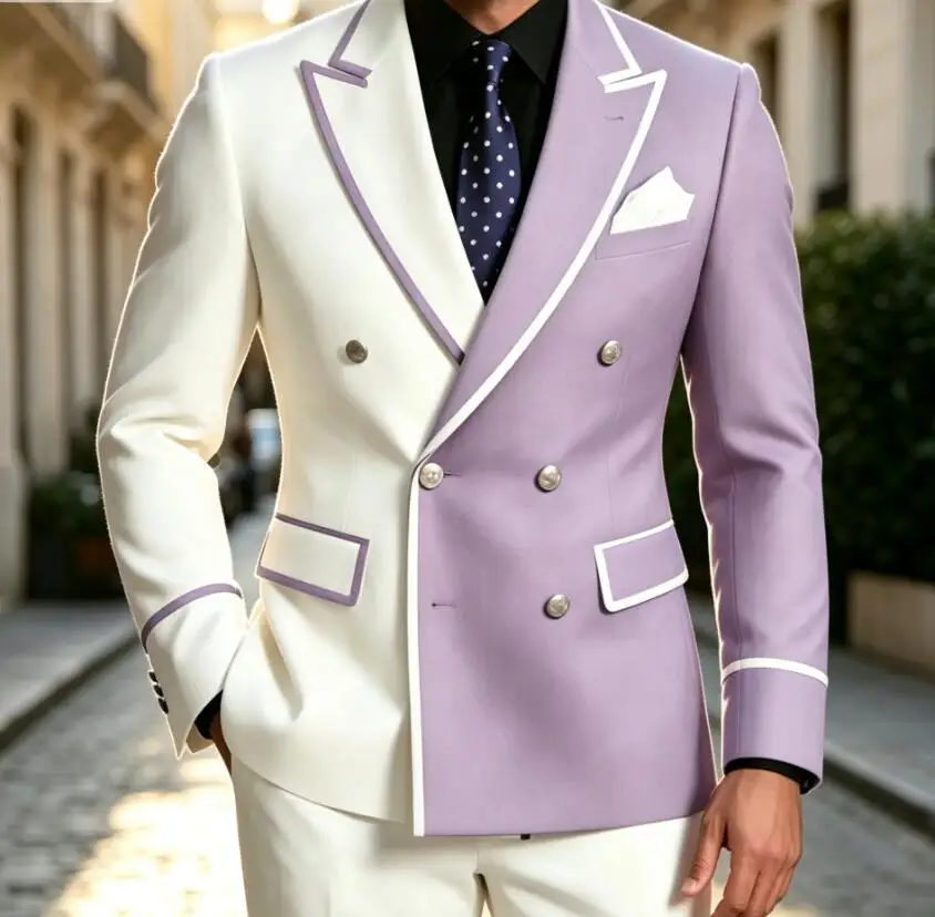 High Quality Classic Men's Suits Formal Regular Length Peaked Lapel Slim Fit 2 Piece Jacket Pants Sets Fashion Business Evening