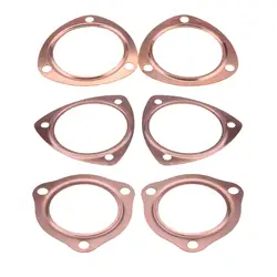 Copper Collector Gasket Copper Header Exhaust Collector Gaskets Wear Resisting for Sbc Bbc 302 350 454 Automotive Accessory