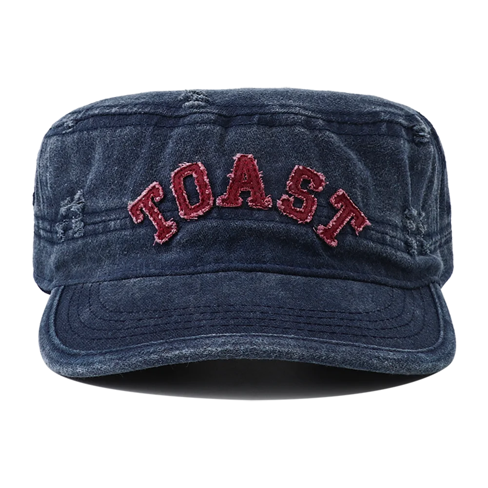 2024 New Unisex Flat Top Hat for Men Retro Vintage Black Green Army Cap Women Adjustable Washed Cotton Military Baseball Caps