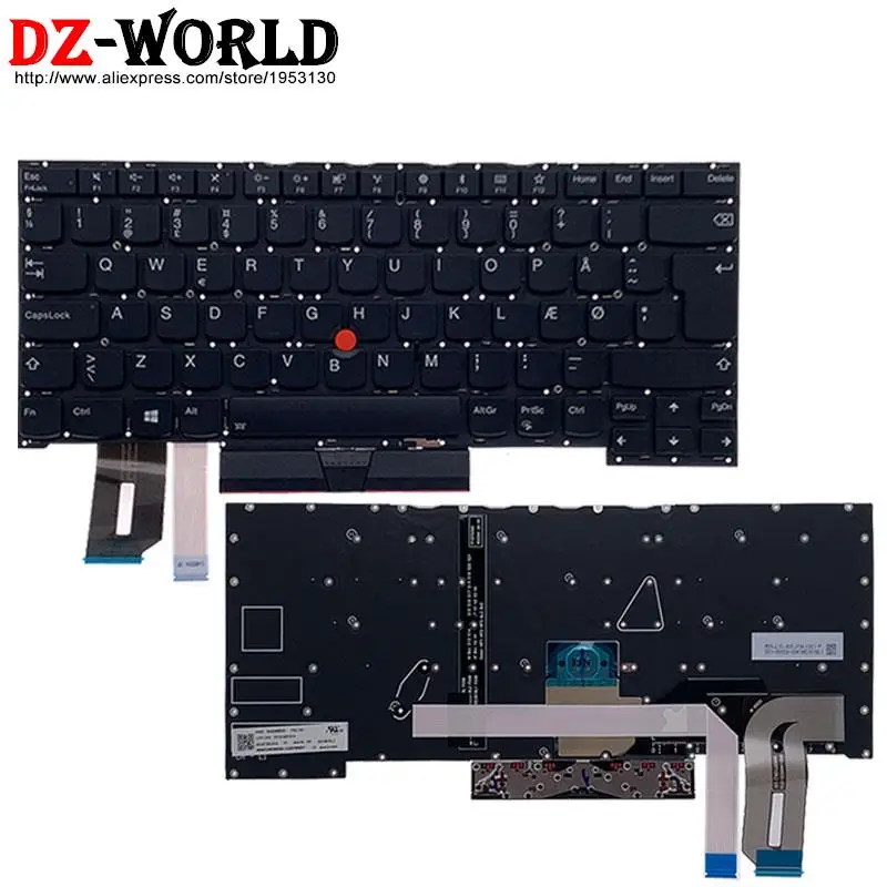 

DK Danish Backlit Keyboard for Lenovo Thinkpad T490s T495s T14s Gen1 Laptop SN20R66050 SN20R66122 SN20W19567 SN20W19639