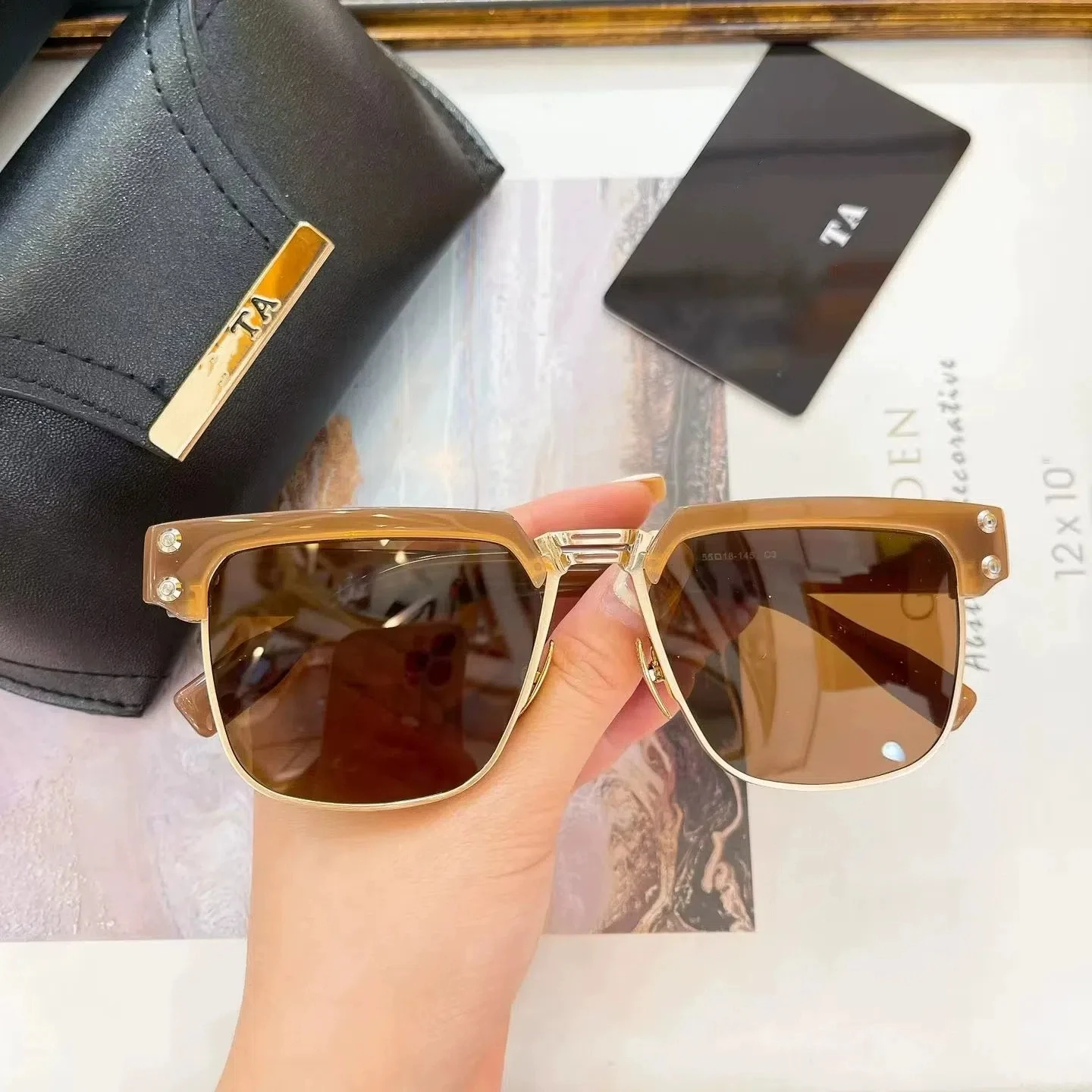 

Original Factory For DIYTA DT DTS463 With Brand Box Fashion UV400 Driving Anti-Glare Square Acetate Frame Men Women Sunglasses