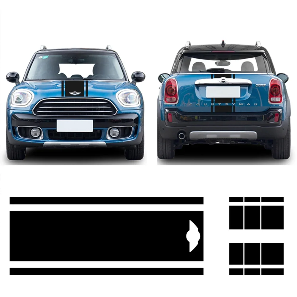 

Car Trunk Stickers Decal Front Head Hood Stripe Sticker For MINI Cooper JCW R55 R56 R60 R61 F54 F55 F56 F60 Countryman Clubman