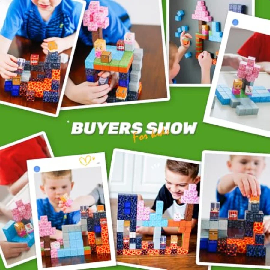 كتل مغناطيسية بناء الألغام المغناطيس العالم ماجيك بوابة مجموعة البلاط المغناطيسي اللبنات طفل لعبة الجذعية اللعب الحسية في الهواء الطلق f