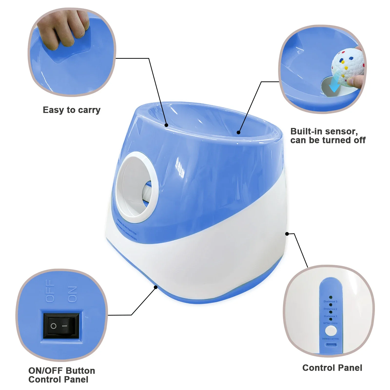 (Updated)Original Factory Price Ball Thrower for Dog Automatic Dog Ball Launcher With 6/10/14M  ETPU Balls Indoor and Outdoor