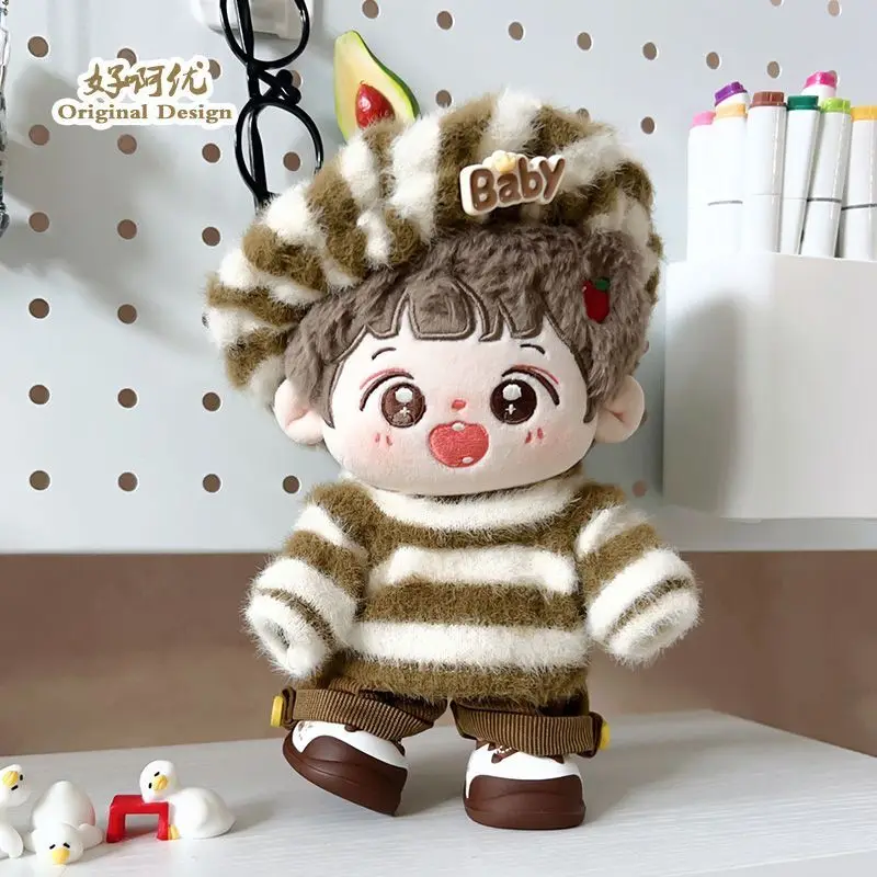 

10/15/20cm Cotton Doll Clothes in Stock Beret Sweater Pants Set