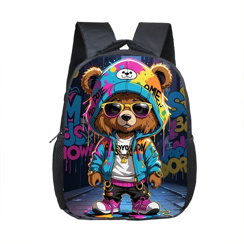 

Рюкзак с милым мультяшным медведем и принтом куклы, детские школьные сумки для детей 2-4 лет, рюкзак для детского сада, детские сумки для подгузников