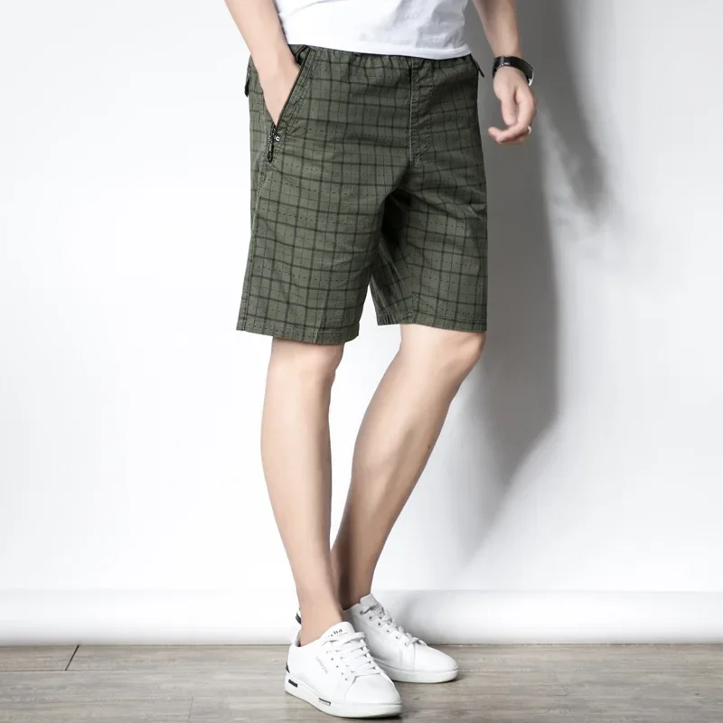 

07Work Shorts Men's Summer New Loose Straight Leg Multi Pocket Casual Sports Beach Pants Men's Five Quarter Pants