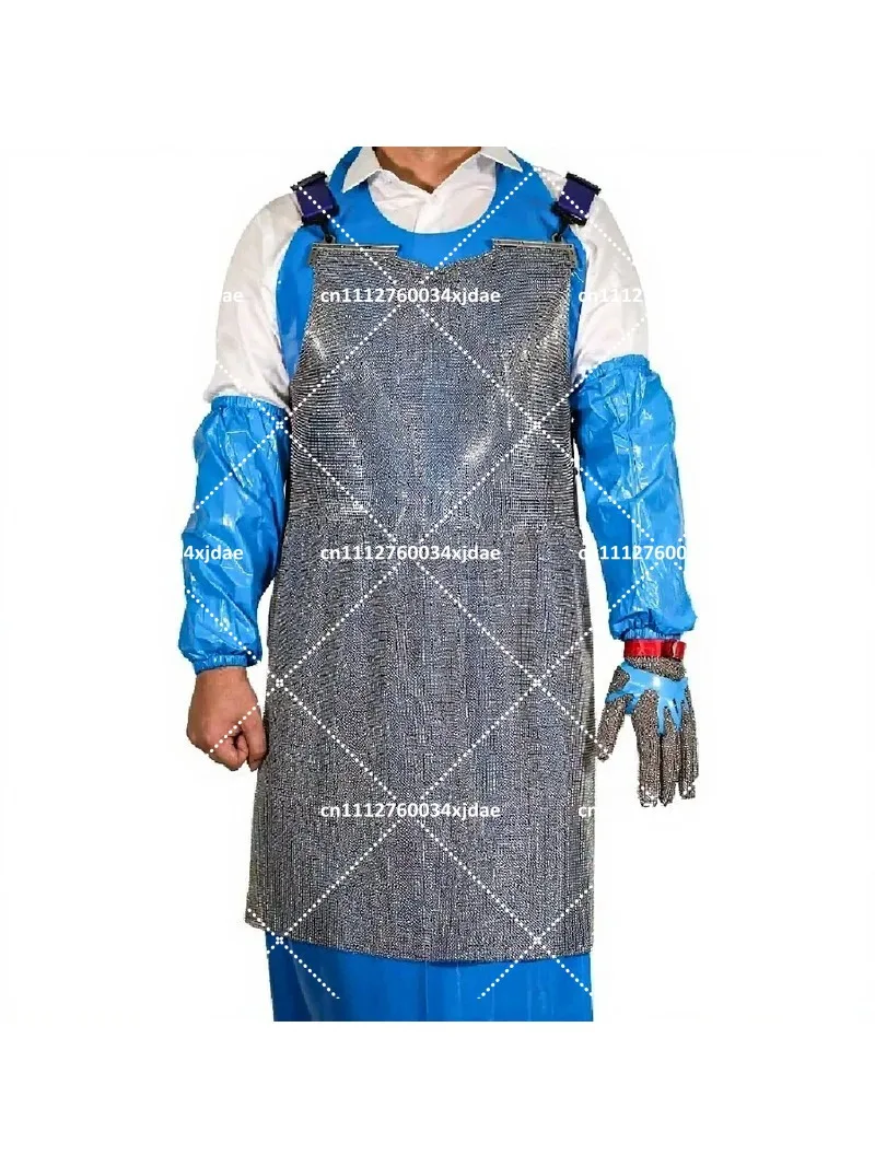 Cut Resistant Heavy Duty Chainmail Apron for Butcher Knife Work Protective Metal Mesh Apron