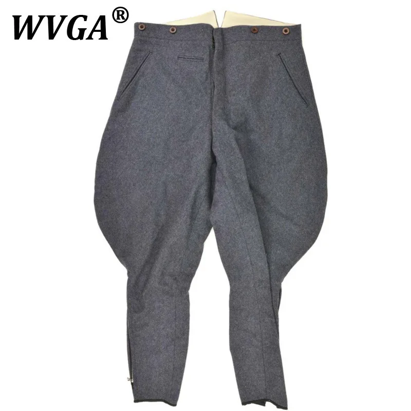 

WVGA Spring Autumn New Man High Street Woolen Large Pockets Breeches Niche Chic Casual Straight Ankle-Lengh Pants Ins Y2K W10147