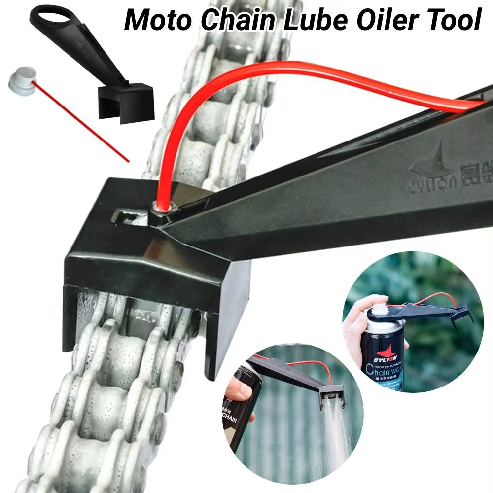 1/2/3 Set Motorcycle Chain Oiler Spray Gear Mess-Free Motorcycle Chain Lube Applicator Moto Chains Cleaner Maintenance Tool